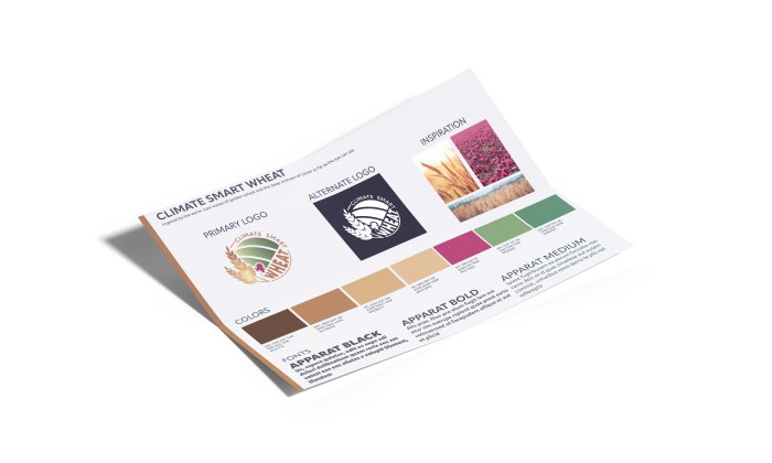 A white logo sheet for the branding "Climate Smart Wheat"